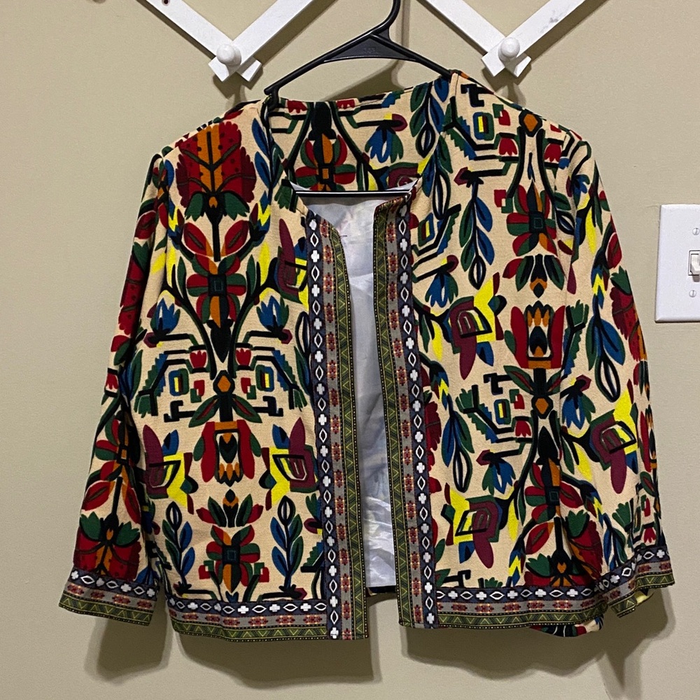 Colorful Patterned Women's Jacket